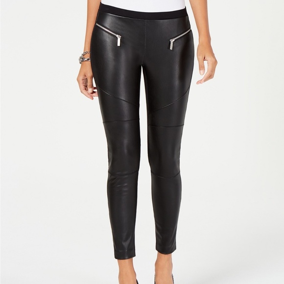 MICHAEL Michael Kors Pants - Michael Kors Faux-Leather Moto Leggings Pant Petit